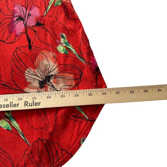 Apt. 9 Essentials Womens Red Tropical Floral Sleeveless V-Neck Tank Top XXL - Picture 8 of 8